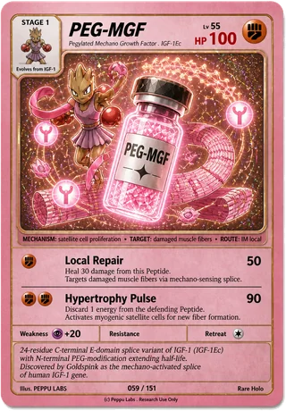 PEG-MGF trading card